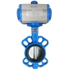 DN40 Wafer Tip EPDM Contal� Nikel Klapeli Tek Etkili Pn�matik Akt�at�rl� Kelebek Vana